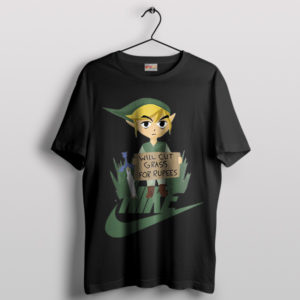 Link's Side Hustle Zelda Edition NIke Black T-Shirt