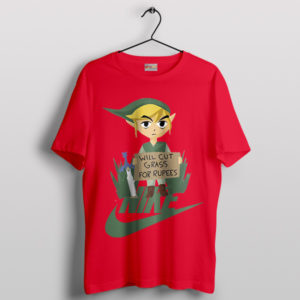 Link's Side Hustle Zelda Edition NIke Red T-Shirt