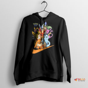 Look Pokemon Eevee Evolutions Nike Black Hoodie