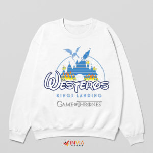 Majesty King's Landing Disney Logo White Sweatshirt