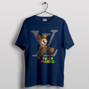 Mario Bros Run Speeding Through Style Navy T-Shirt