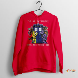 Mechanics Animatronics TARDIS Dr Who Red Hoodie