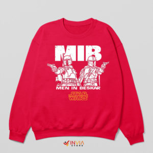 Men in Beskar MIB Star Wars Duo Red Sweatshirt