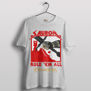Metallic Mordor Sauron's Rule 'Em All Sport Grey T-Shirt