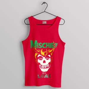 Mischief in Every Stitch Loki and Misfits Red Tank Top