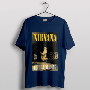 Music History Nirvana Live at Reading Navy T-Shirt