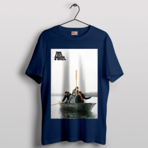Musical Waves Arctic Monkeys in Boat Navy T-Shirt