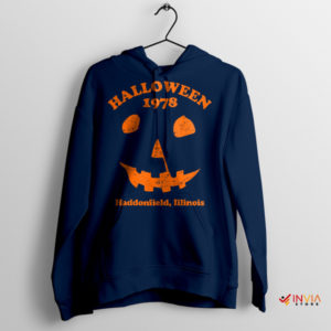 Myers in Haddonfield Scary Halloween Navy Hoodie