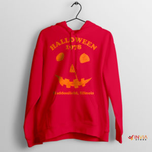 Myers in Haddonfield Scary Halloween Red Hoodie