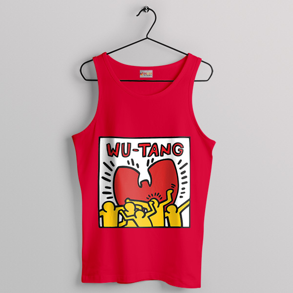 Paint Stroke Wu-Tang x Keith Haring Red Tank Top