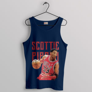 Pippen Precision 23 Basketball Maestro Navy Tank Top