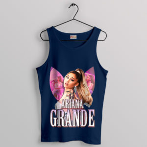 Pop Princess Ariana Grande Graphic Navy Tank Top