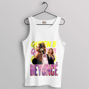 Queen Bey Anthem Beyoncé Graphic White Tank Top