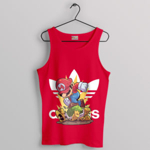 Retro Runners Mario Bros Action Red Tank Top