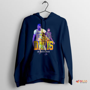 Retro Slam Dunk Vintage Anthony Davis Navy Hoodie