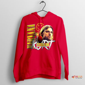 Rock Revolution Kurt Cobain Retro Red Hoodie