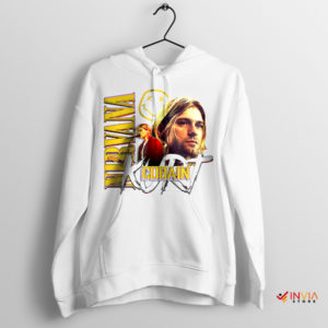 Rock Revolution Kurt Cobain Retro White Hoodie