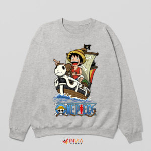 Sea of Dreams Luffy and Merry Sport Grey Sweatshirt