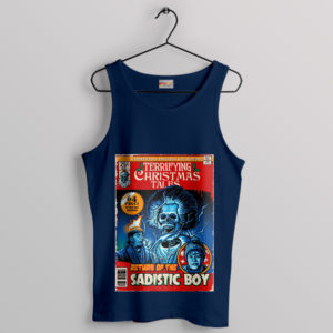 Season's Scares Terrifying Home Alone Navy Tank Top