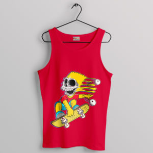 Skate to Survive Bart Free or Die Red Tank Top