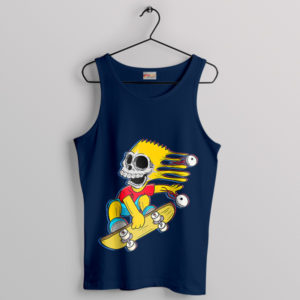 Skate to Survive Bart Free or Die Navy Tank Top