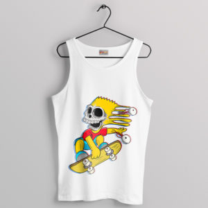 Skate to Survive Bart Free or Die White Tank Top