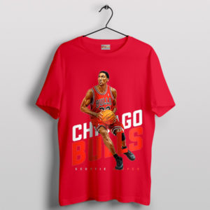 Slam Dunk Style Scottie Pippen Bulls Red T-Shirt