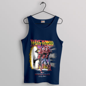 Spider-Man Back to the Future Travels Navy Tank Top