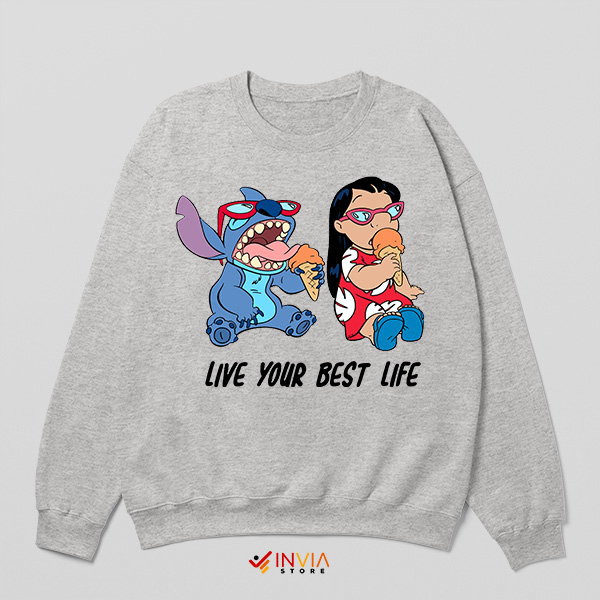 Stitch's Guide to Living Your Best Life Sport Grey Sweatshirt