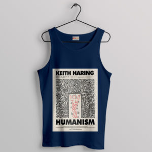 Street Art Keith Haring's Humanism Navy Tank Top