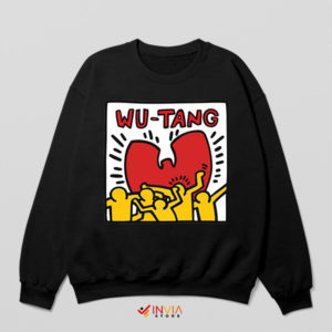 Street Art Wu-Tang x Keith Haring Black Sweatshirt