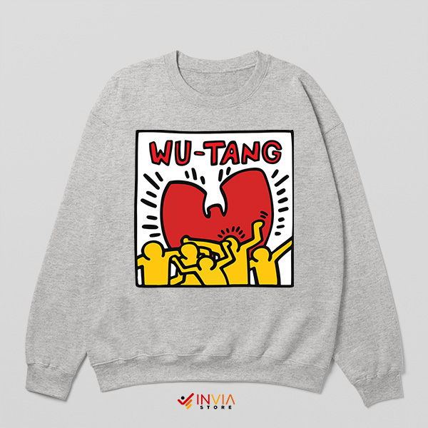 Street Art Wu-Tang x Keith Haring Sport Grey Sweatshirt