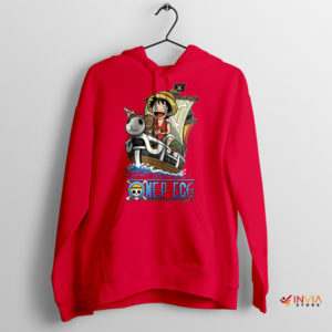 Sunny Days at Sea Luffy's Merry Boat Red Hoodie