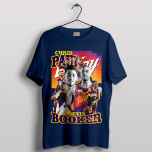 Suns Duo Chris Paul and Devin Booker Navy T-Shirt