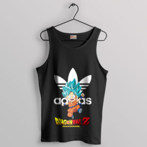 Super Saiyan Stripes Goku x Adidas Black Tank Top