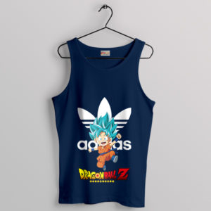 Super Saiyan Stripes Goku x Adidas Navy Tank Top