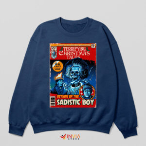 Terrifying Home Alone Christmas Navy Sweatshirt