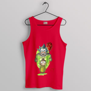 The Dark Pennywise It Rick Morty Red Tank Top