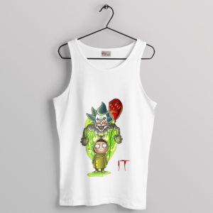The Dark Pennywise It Rick Morty White Tank Top
