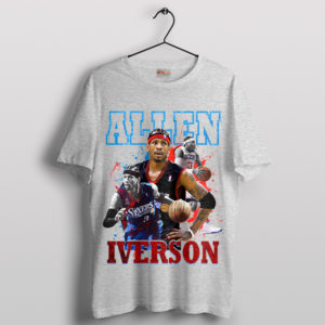 Time Machine Vintage Allen Iverson Sport Grey T-Shirt