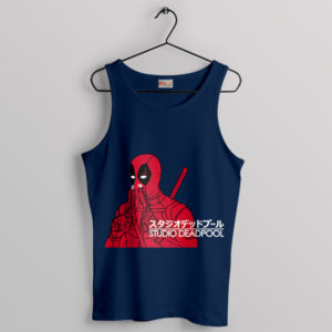 Totoro's Meme Deadpool Ghibli Edition Navy Tank Top