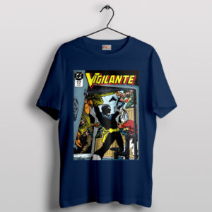 Vigilante Peacemaker Chronicles Comic Navy T-Shirt