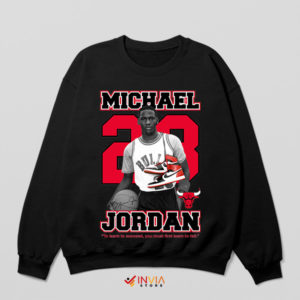 Vintage Slam Young Michael 23 Jordan Black Sweatshirt
