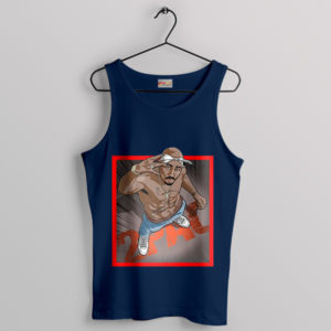 Vintage West Coast Dreams 2Pac Navy Tank Top