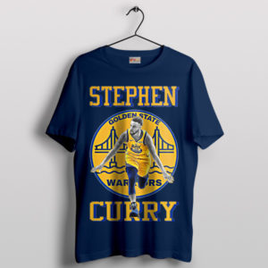 Warriors Gold Stephen Curry Journey Navy T-Shirt