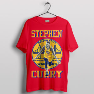 Warriors Gold Stephen Curry Journey Red T-Shirt