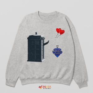 Artistic Doctor Who Balloons Banksy Sport Grey Sweatshirt