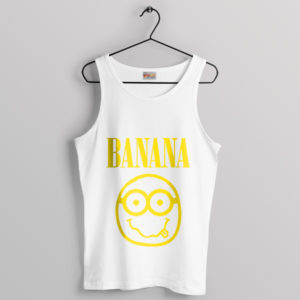 Banana Minions Rock Nirvana Meme White Tank Top