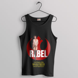 Beauty Sexy Princess Leia Rebel Symbol Black Tank Top