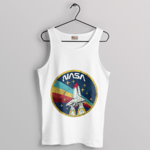 Beyond the Stars NASA Classic Logo White Tank Top